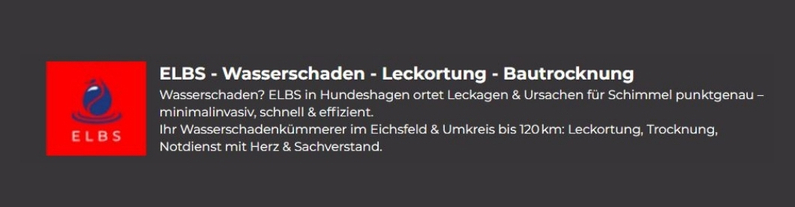 Eichsfelder Leckortung und Bautrocknungsservice ELBS